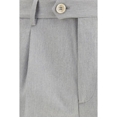 Brunello Cucinelli Gray Wool Casual Pants