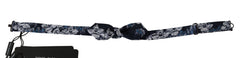 Dolce & Gabbana Navy Blue Floral Slim Adjustable Neck Papillon Men Bow Tie