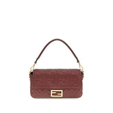 Fendi Bordeaux Calf Leather Bos Taurus Shoulder Bag