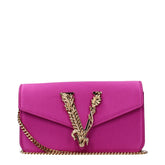 Versace Pink Satin Clutch Bag