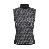 Fendi Black Polyamide Top