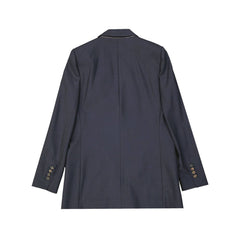 Brunello Cucinelli Blue Virgin Wool Coat