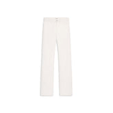 Celine White Cotton Straight-Leg Jeans
