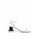 Loewe White Lamb Leather Strap-On Sandals