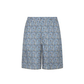 Fendi Blue Silk Short And Mini Shorts