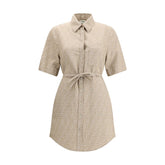 Fendi Beige Cotton Casual Dress