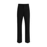 Valentino Black Fleece Wool Dress Pants