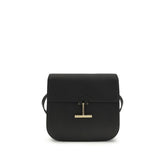 Tom Ford Black Calf Leather Bos Taurus Shoulder Bag