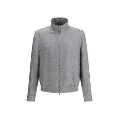 Brunello Cucinelli Gray Linen Bomber