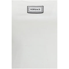 Versace White Cotton Tank Tops