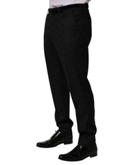 Dolce & Gabbana Black Wool Skinny Dress Formal Trouser Pants