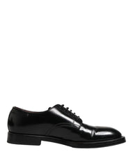 Dolce & Gabbana Black Lace Up Leather Dress Derby Men Shoes
