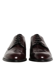 Dolce & Gabbana Black Lace Up Leather Dress Derby Men Shoes