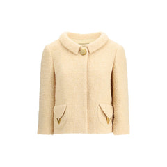 Valentino Beige Fleece Wool Coat