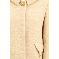 Valentino Cream Fleece Wool Coat