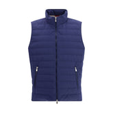 Brunello Cucinelli Blue Polyester Sleveless Jacket