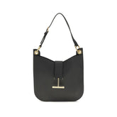 Tom Ford Black Calf Leather Bos Taurus Shoulder Bag