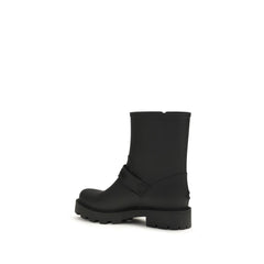 Jimmy Choo Black Polyurethane Rain Boots