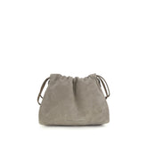 Brunello Cucinelli Gray Calf Leather Bos Taurus Clutch Bag