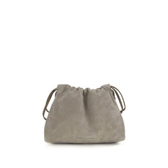 Brunello Cucinelli Gray Calf Leather Bos Taurus Clutch Bag