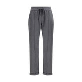 Brunello Cucinelli Gray Cotton Athletic Pants
