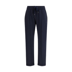 Brunello Cucinelli Blue Cotton Joggers (Workout Pants)