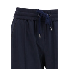 Brunello Cucinelli Blue Cotton Joggers (Workout Pants)