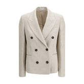 Brunello Cucinelli Beige Linen Blazer