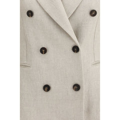 Brunello Cucinelli Beige Linen Blazer