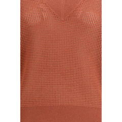 Brunello Cucinelli Red Cashmere Sweater