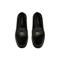 Dolce & Gabbana Black Calfskin Slip-On Loafers