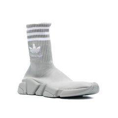 BALENCIAGA X ADIDAS Gray Nylon Athletic Sneakers