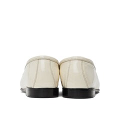 Jimmy Choo White Calfskin Slip-On Loafers