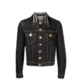 Versace Black Cotton Denim Jacket