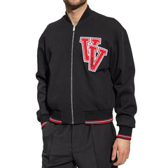 Versace Black Virgin Wool Bomber