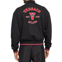 Versace Black Virgin Wool Bomber