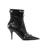 Balenciaga Black Lamb Leather Lace-Up Boots