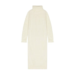 Saint Laurent White Mohair Casual Dress