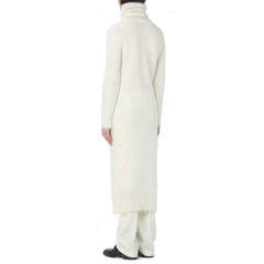 Saint Laurent White Mohair Casual Dress