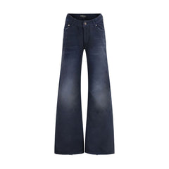 Balenciaga Blue Cotton Flared Jeans
