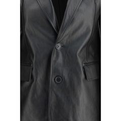 Balenciaga Black Calf Leather Bos Taurus Leather Jacket