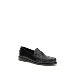 Tom Ford Black Calf Leather Bos Taurus Slip-On Loafers