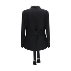 Valentino Black Fleece Wool Blazer