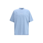 Balenciaga Blue Cotton T-Shirt