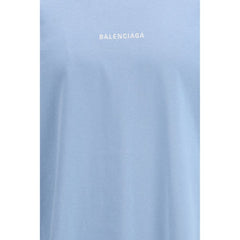 Balenciaga Blue Cotton T-Shirt