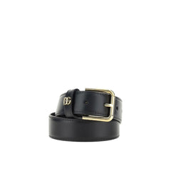Dolce & Gabbana Black Calfskin Regular Belt