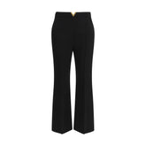 Valentino Black Fleece Wool Flared Pants