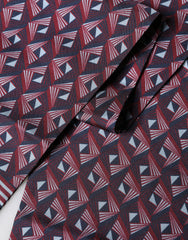 Dolce & Gabbana Multicolor Geometric Pattern Silk Fringe 142cm X 15cm Scarf