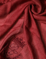Dolce & Gabbana Red Cashmere Silk Fringe Wrap Foulard 200cm X 70cm Scarf