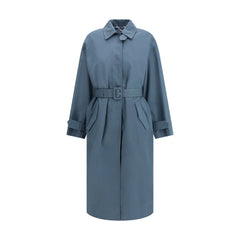 Fendi Blue Cotton Coat
